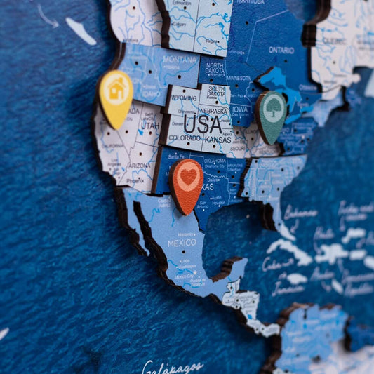 Wooden Location Pins