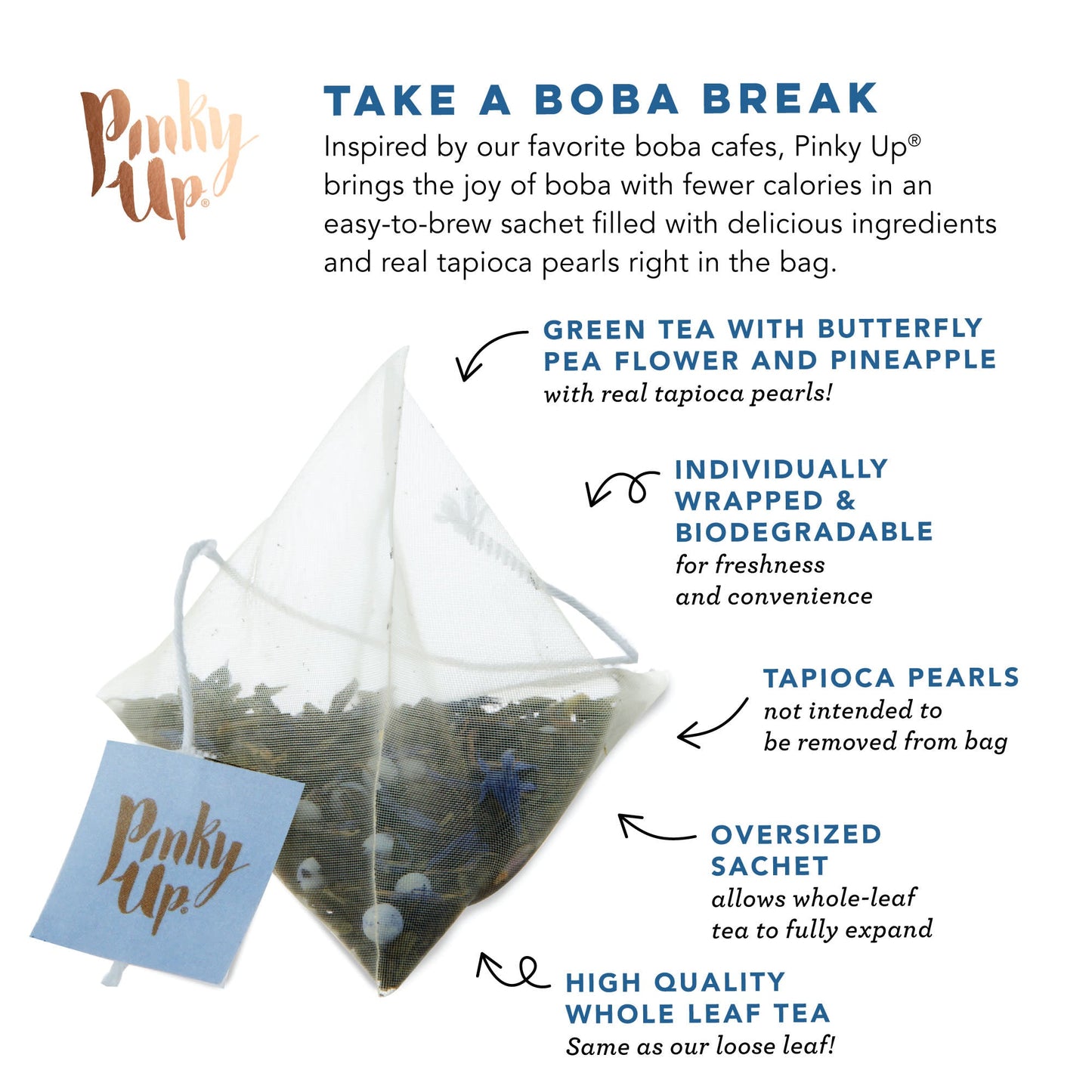 Butterfly Boba Tea Sachets