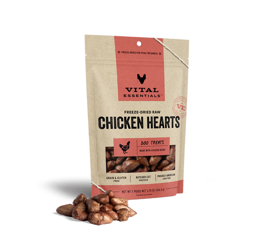 Vital Essentials Chicken Hearts - 3.75 oz