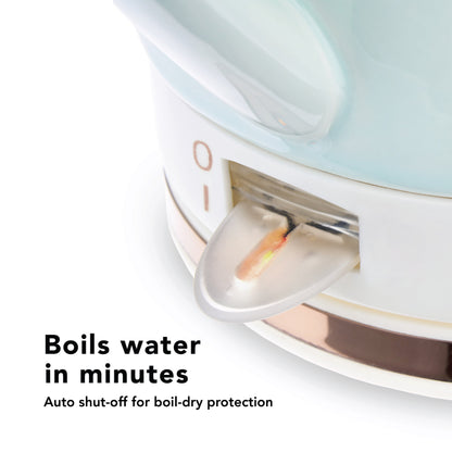 Noelle Ceramic Electric Tea Kettle in Mint