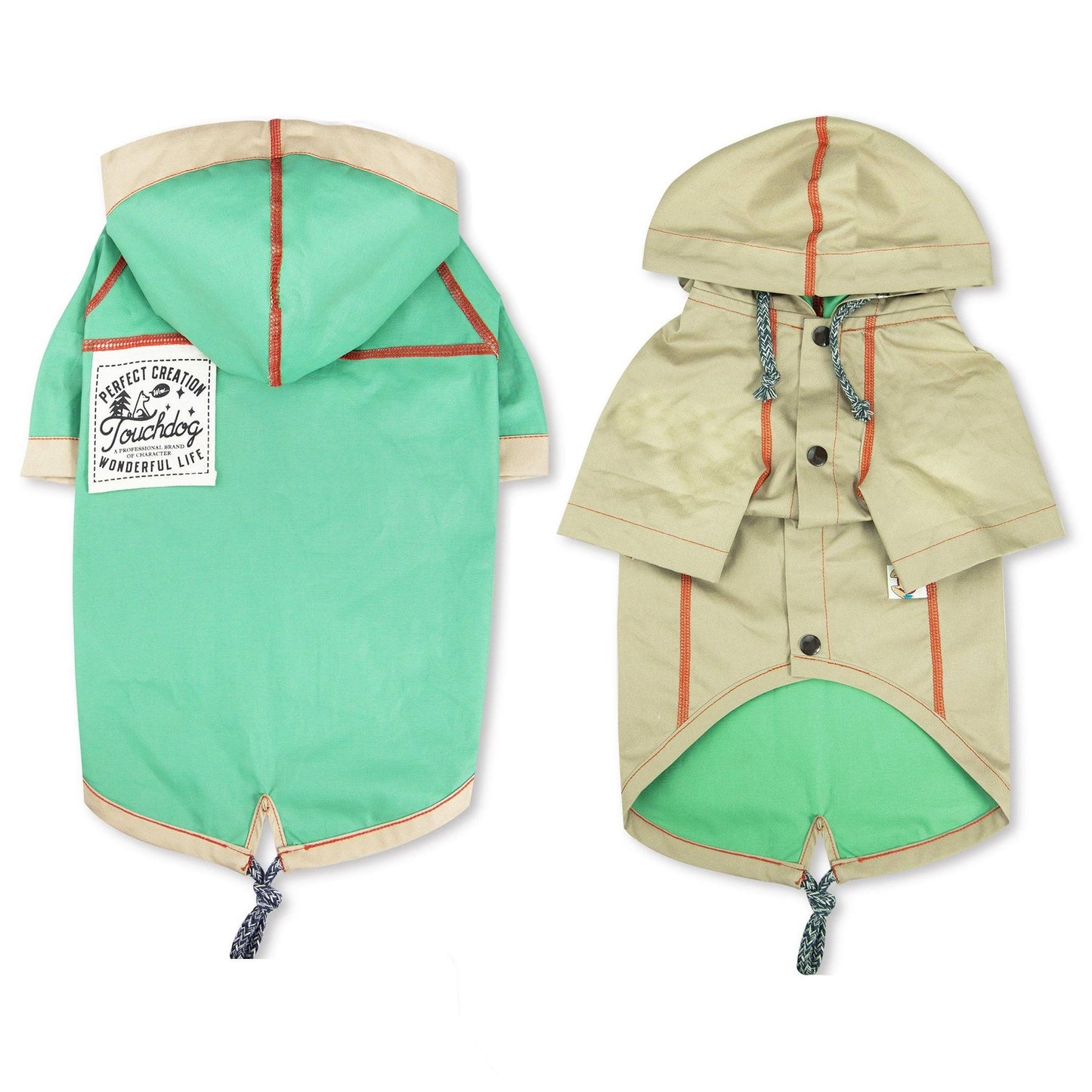 Touchdog 'Cloudburst' Reversible Fashion Waterproof Dog Raincoat