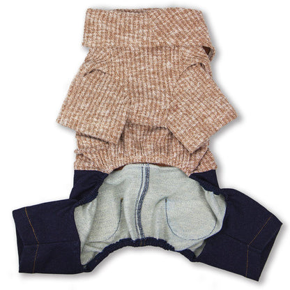 Touchdog Vogue Neck-Wrap Full Body Fashion Dog Sweater Outfit