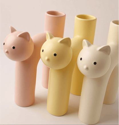 Modern Ceramic Cat Vase