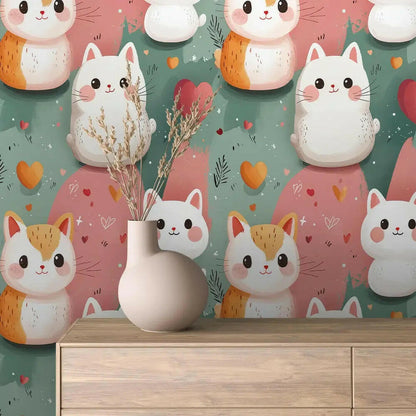 Kawaii Cat Cuddle Paradise