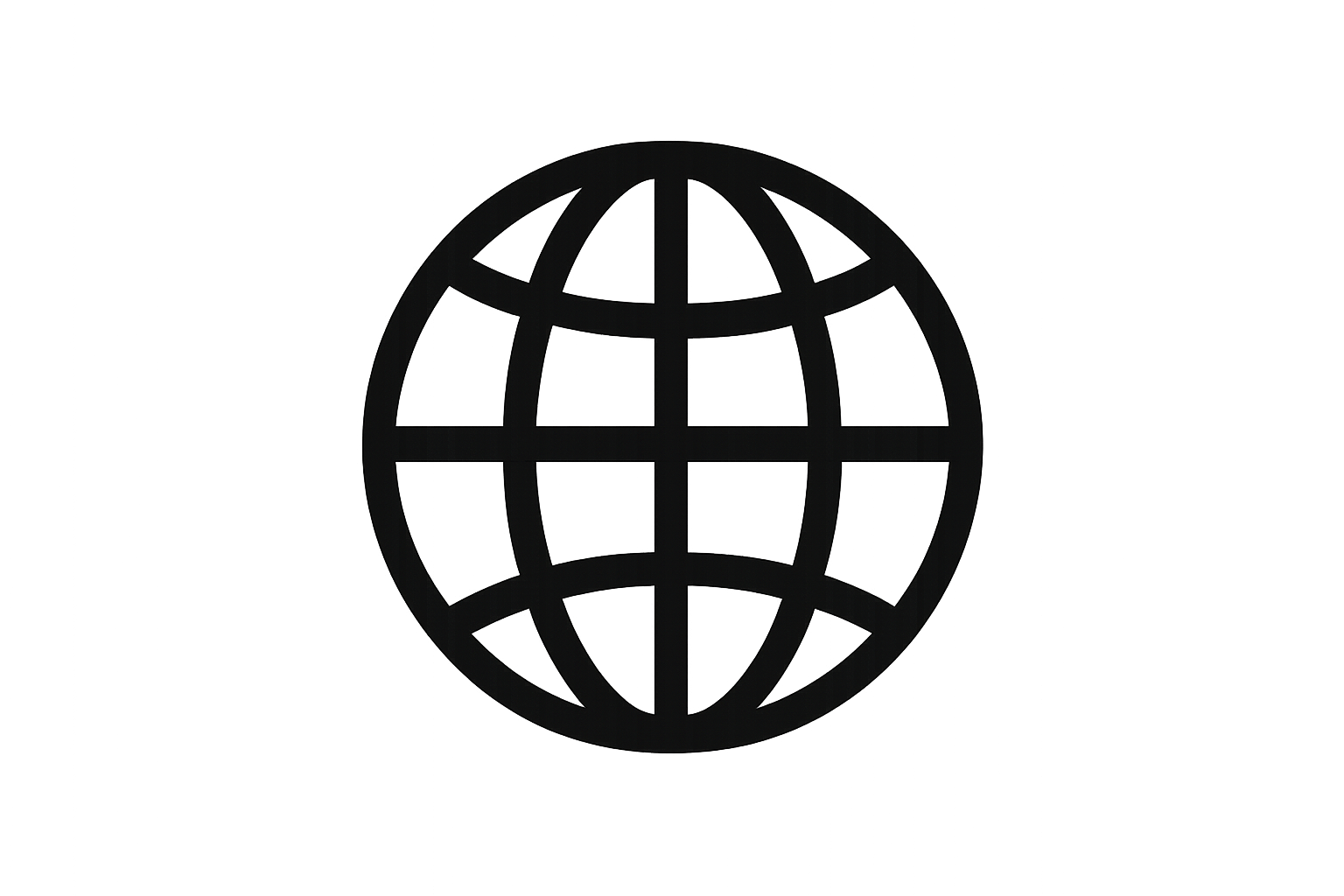 website global icon black