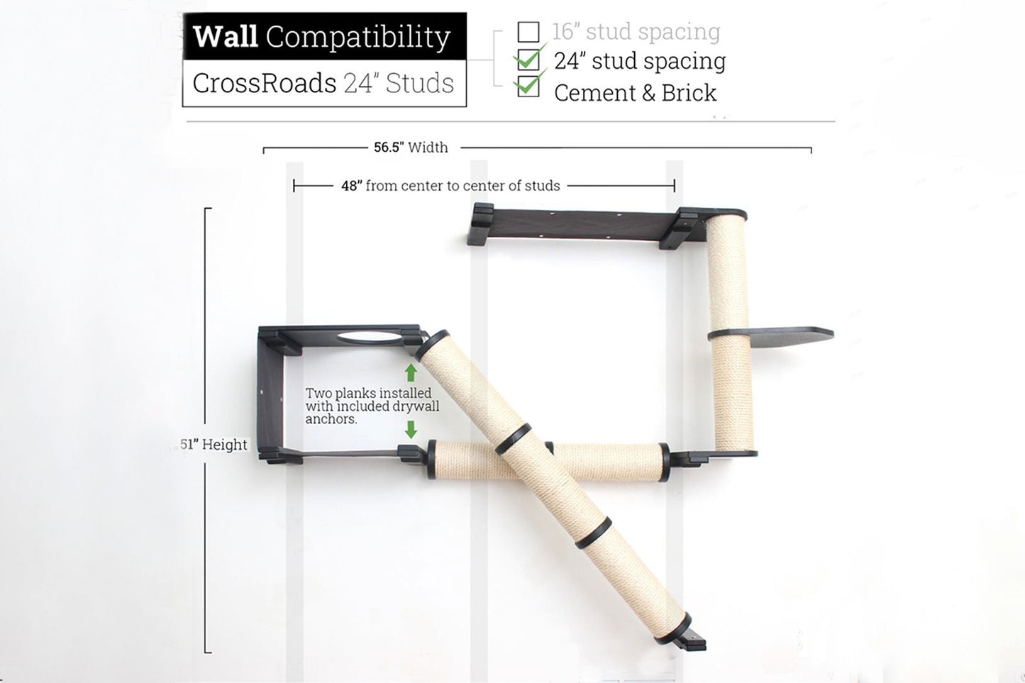The Crossroads - Cat Wall Scratcher - Tree with Ramp