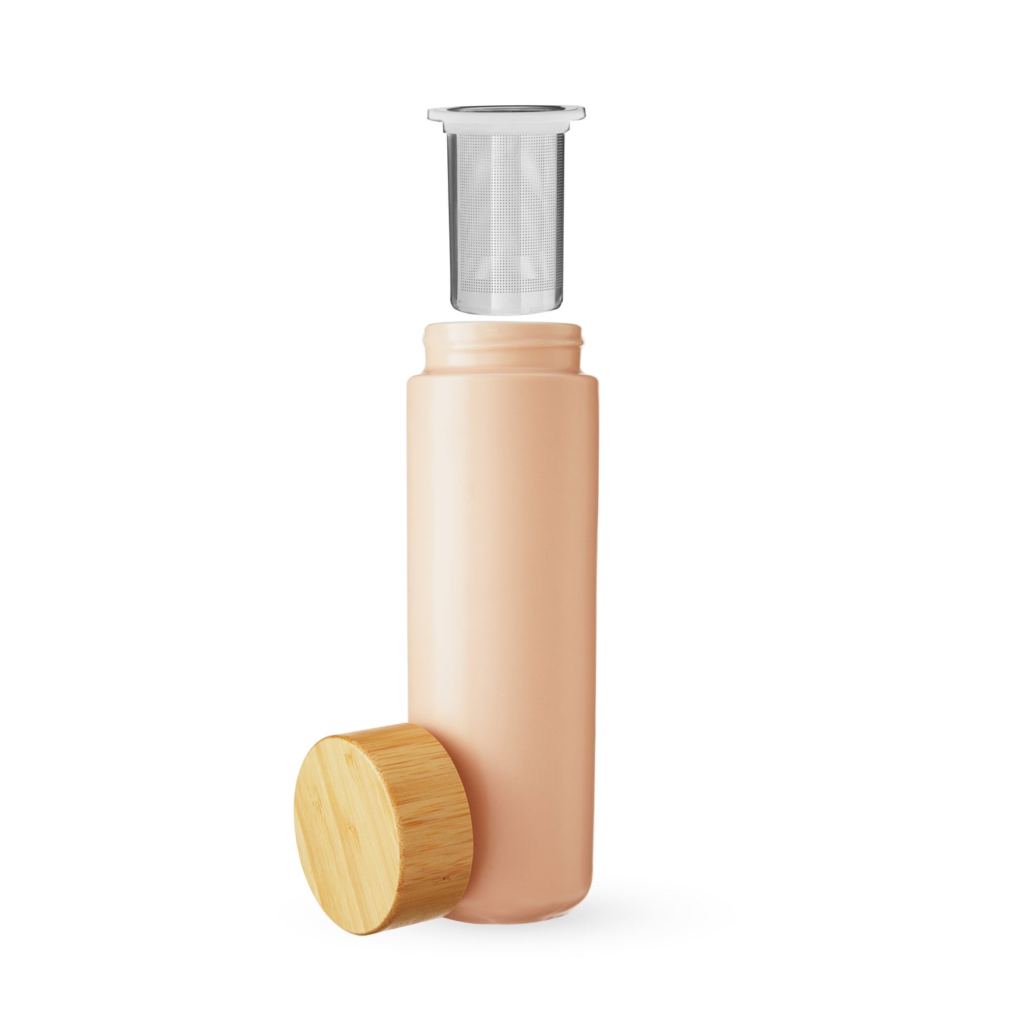 Tatyana Ceramic To-Go Infuser Mug in Coral